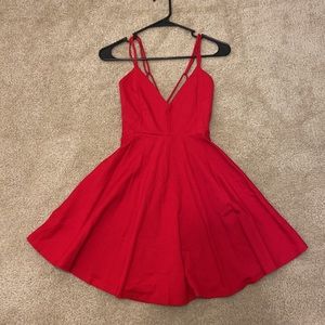 Short red dress